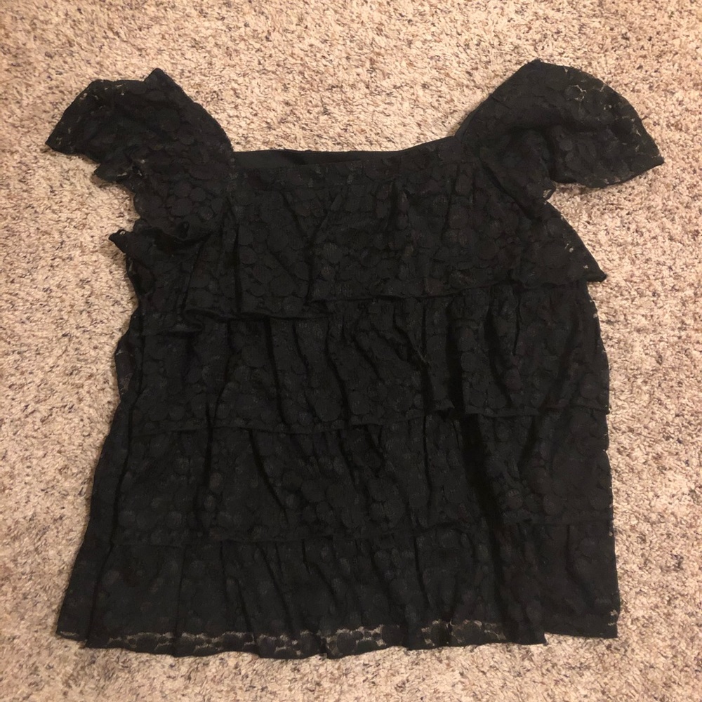 Off the shoulder ruffle top